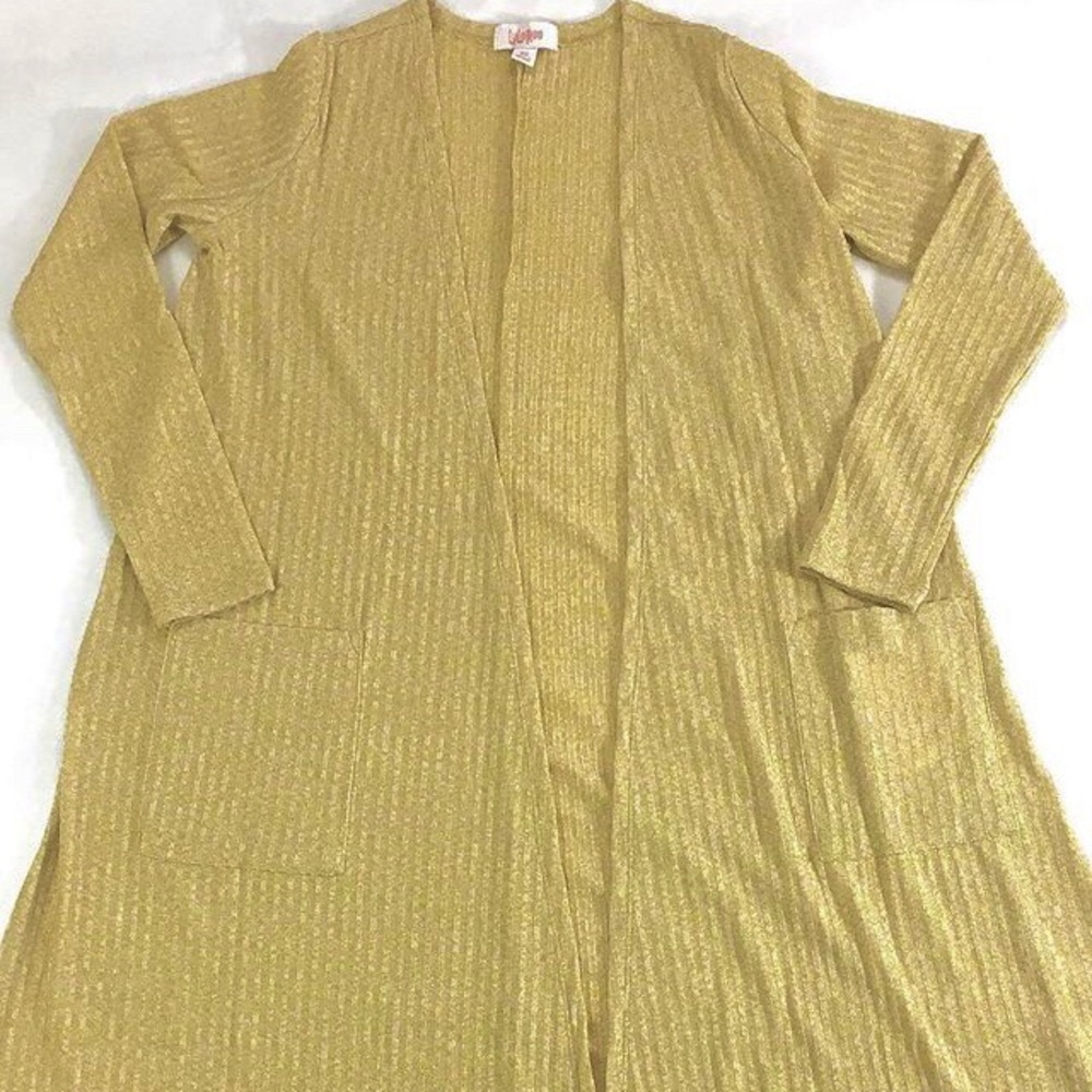 Lularoe Elegant Sarah Gold Duster Cardigan
